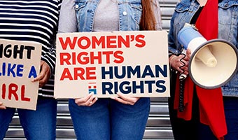 women's rights sign